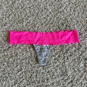 Victoria's Secret Pink and Gray Bottoms with Elastic Waistband